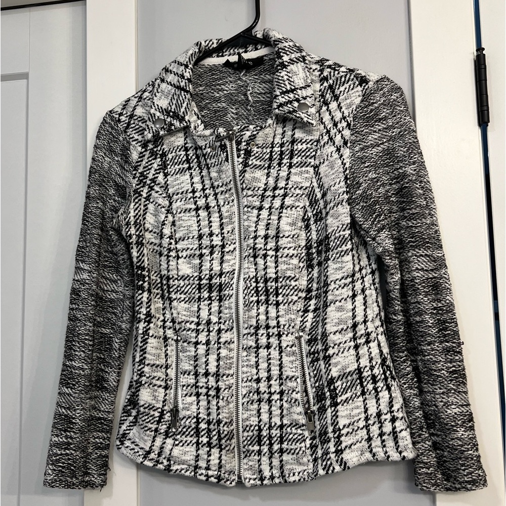 Style & Co Knit Moto Jacket